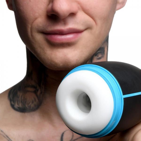 LoveBotz Auto Milker Extreme Rechargeable 16X Sucking Masturbator - Black/Blue - SP BOUTIQUE