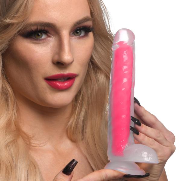 Glow-in-the-Dark Silicone Dildo with Balls - SP BOUTIQUE