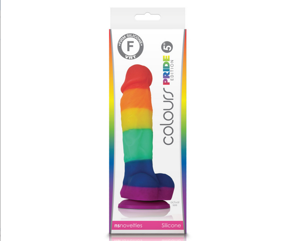 Colours - Pride Edition - 5in Dildo - Rainbow - SP BOUTIQUE
