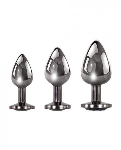 Evolved Gem Black Anal Plug Set - SP BOUTIQUE