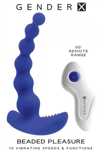 Gender X Beaded Pleasure Vibrator Blue - SP BOUTIQUE