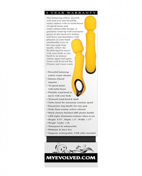 Evolved Buttercup Rechargeable Wand Vibrator - SP BOUTIQUE