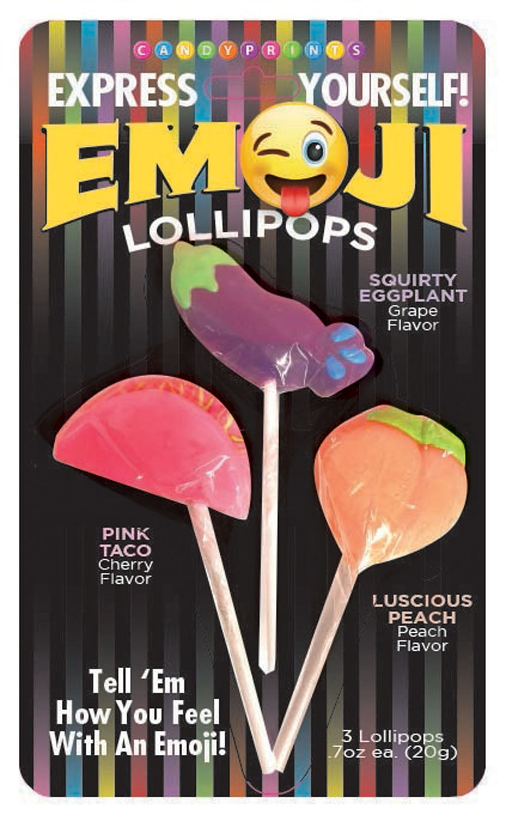 Emoji Lollipops 3 Fruit Flavored - SP BOUTIQUE