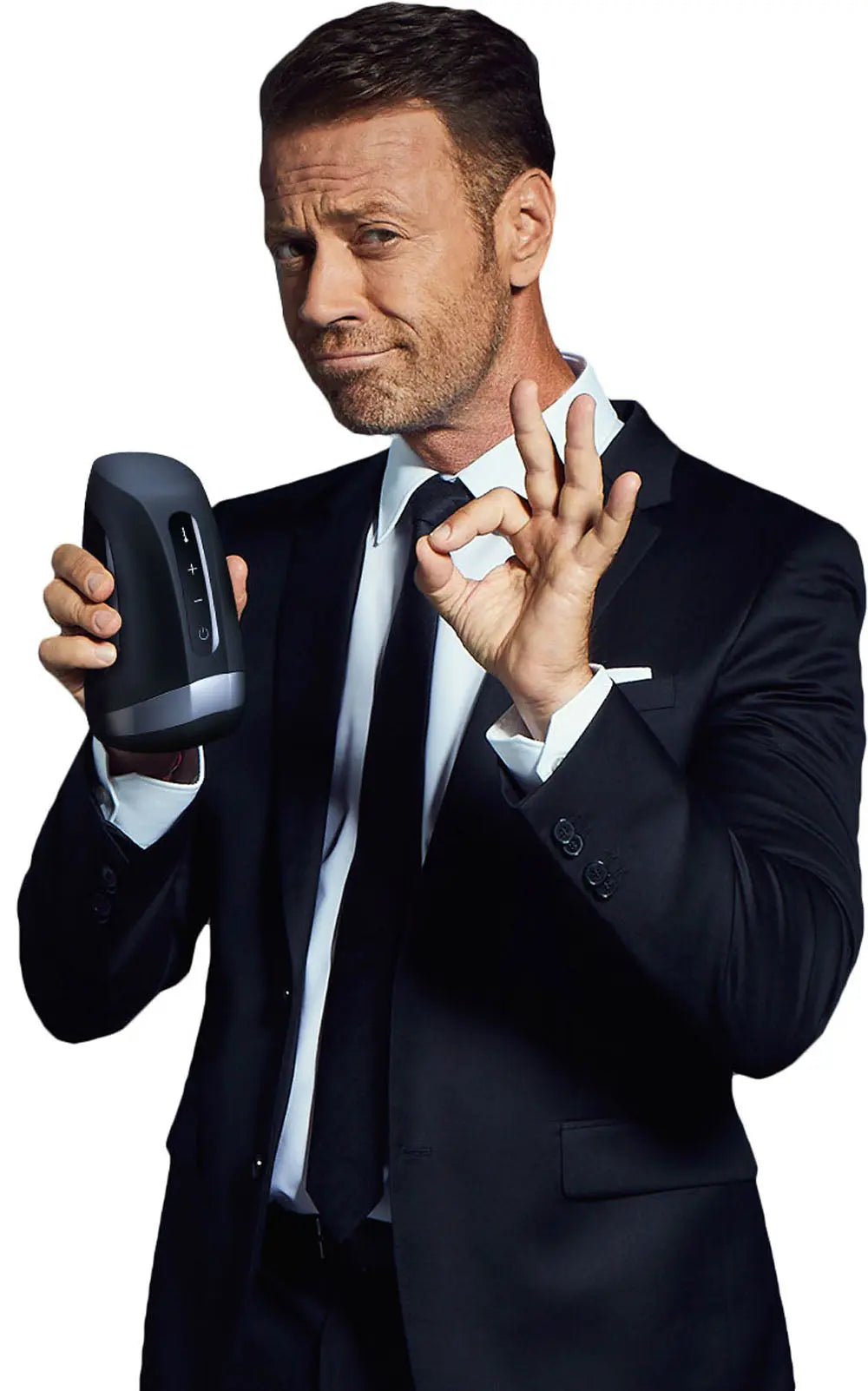 Satisfyer Men Heat Vibration Black Stroker - SP BOUTIQUE