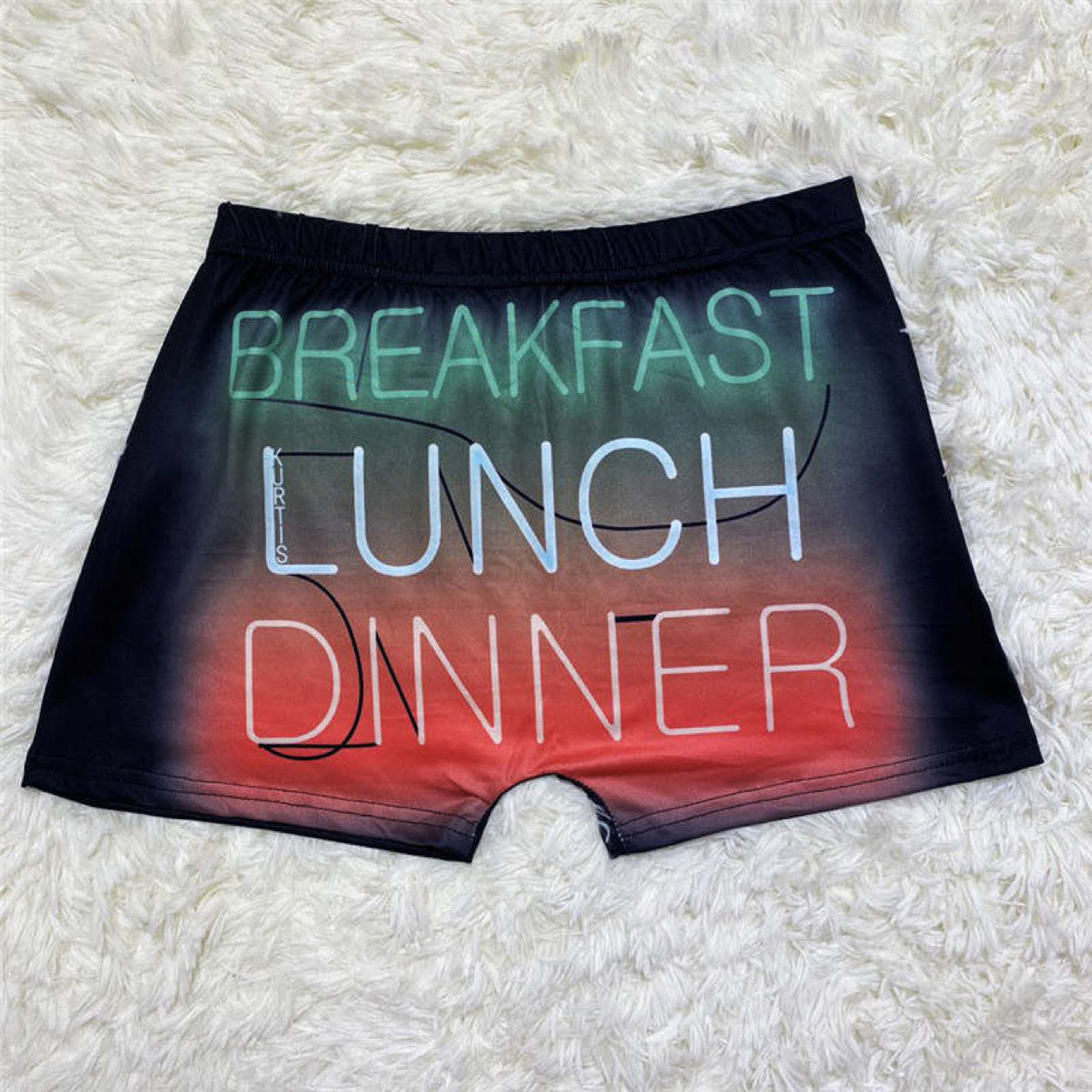 BREAKFAST LUNCH DINNER SNACK SHORTS - SP BOUTIQUE