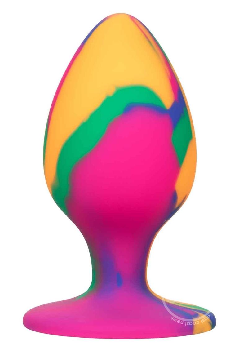 Cheeky Tie-Dye Silicone Plug Large - Multicolor - SP BOUTIQUE
