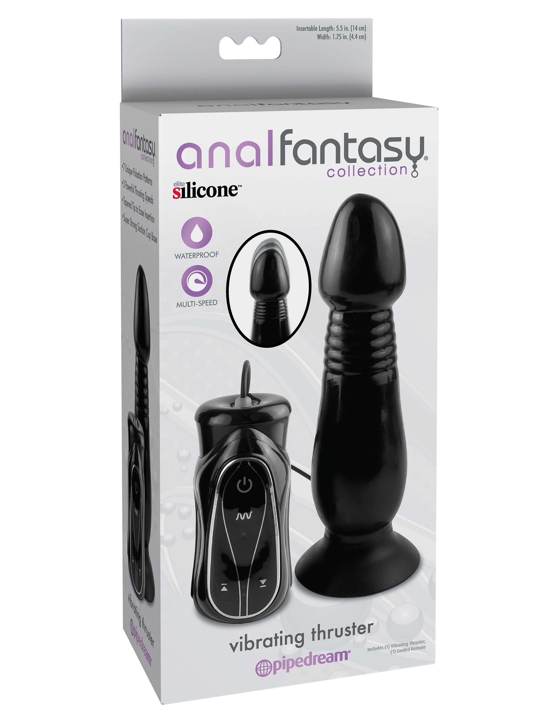 Anal Fantasy Vibrating Thruster Black - SP BOUTIQUE