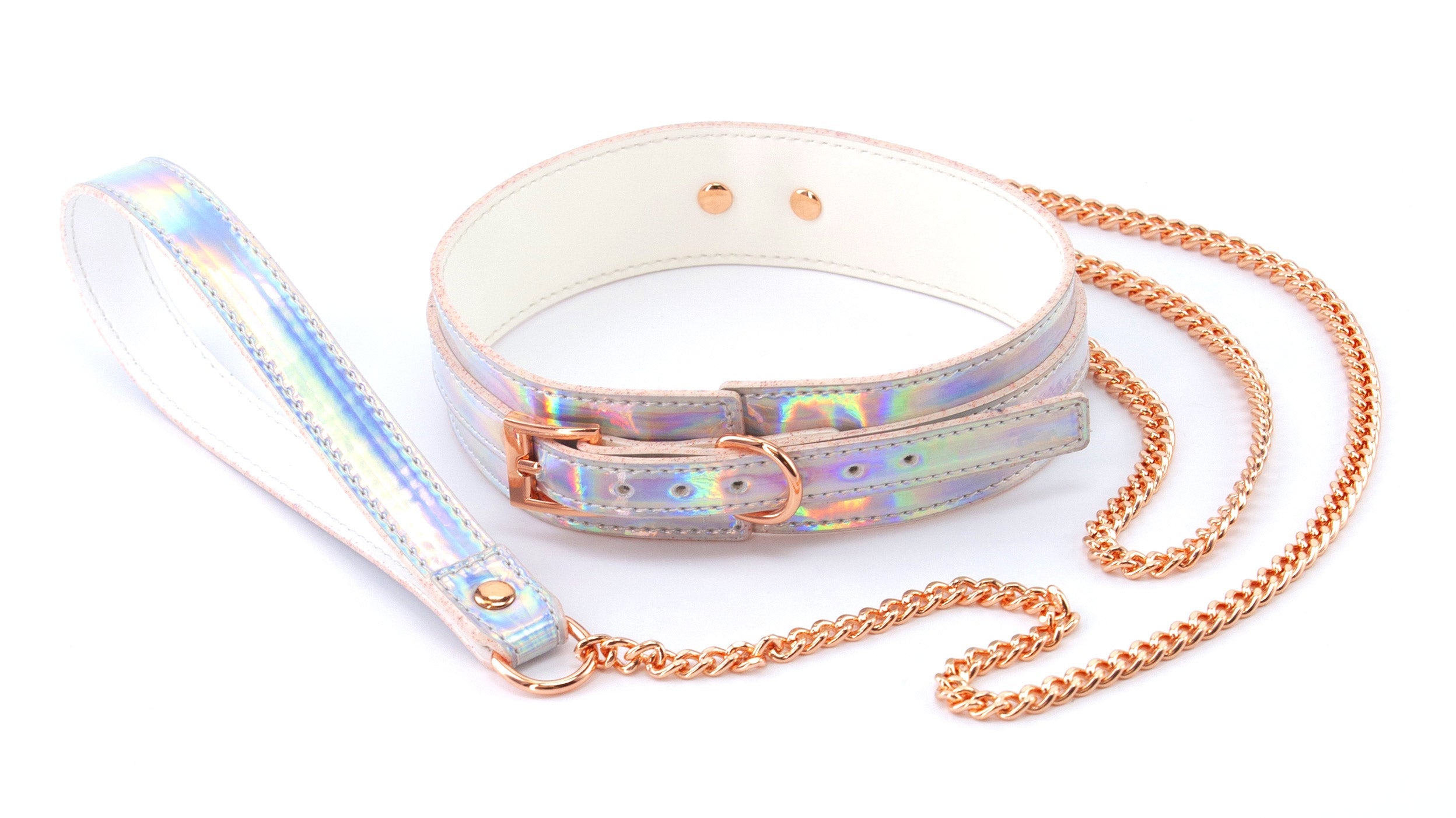 Cosmo Bondage - Collar and Leash - Rainbow - SP BOUTIQUE