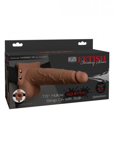 Fetish Fantasy Hollow Squirting Strap On with Balls - SP BOUTIQUE