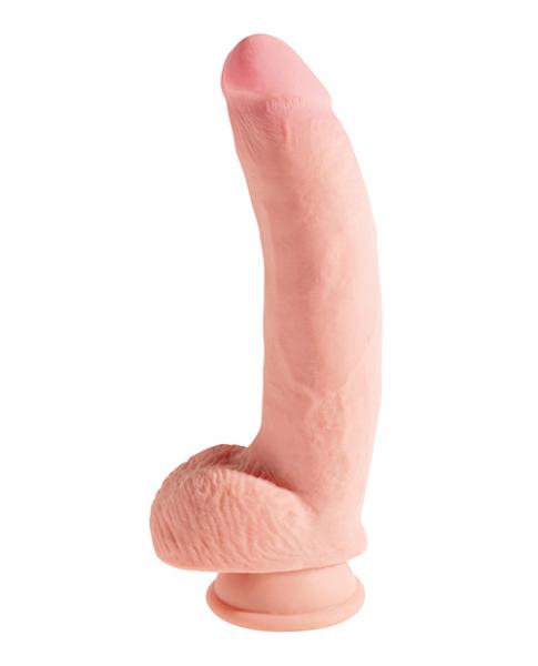 King Cock Triple Density 10 inches Fat Dildo with Balls Beige PIPEDREAM