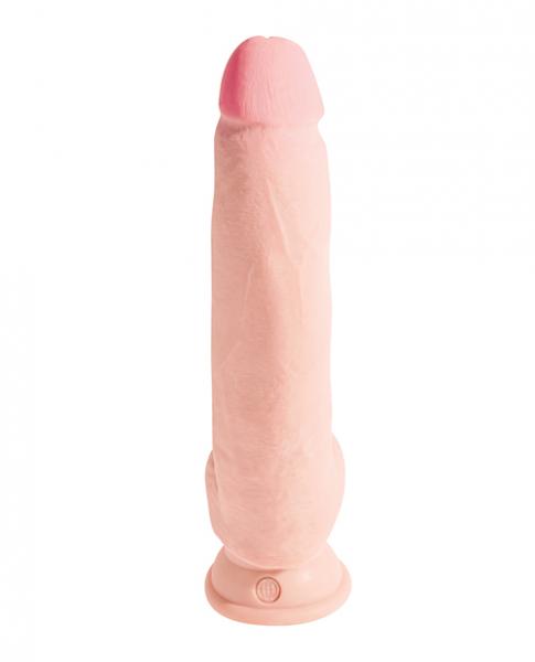 King Cock Triple Density 10 inches Fat Dildo with Balls Beige PIPEDREAM