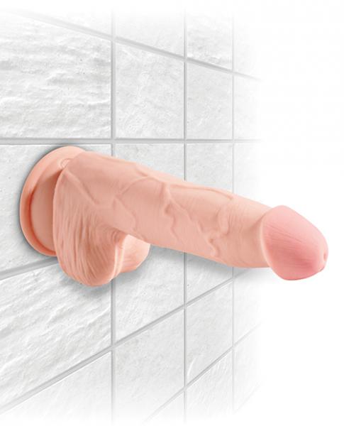 King Cock Triple Density 5 inches Dildo with Balls Beige - SP BOUTIQUE