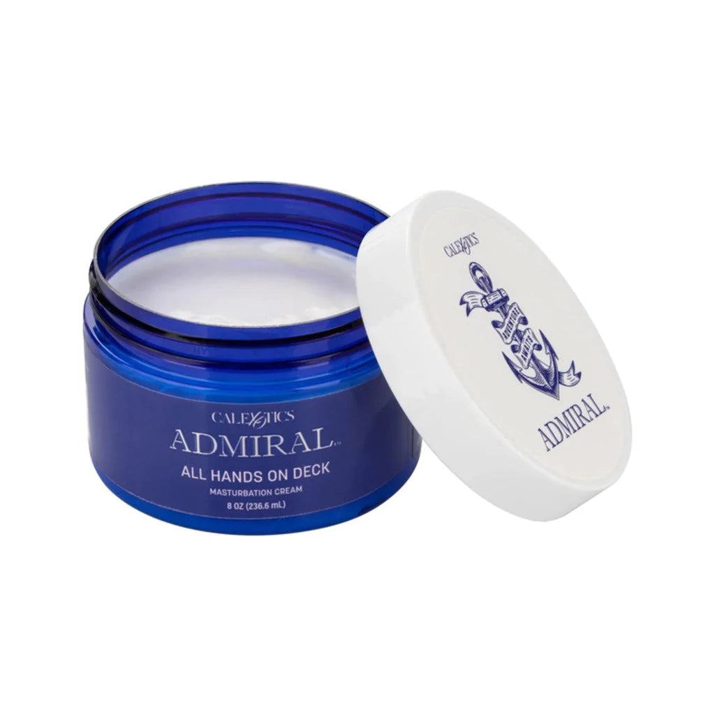 Admiral All Hands On Deck 8oz Masturbation Cream - Moisturizing Almond Oil, Long-Lasting Lubrication - SP BOUTIQUE