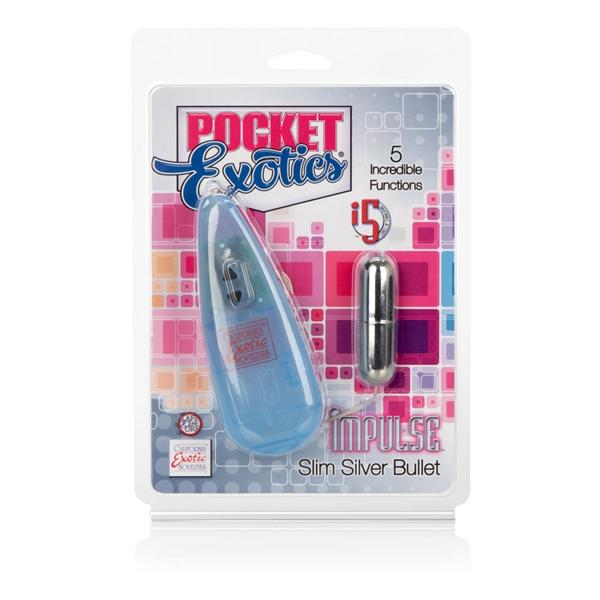 Impulse Pocket Paks Slim Silver Bullet Vibrator - SP BOUTIQUE