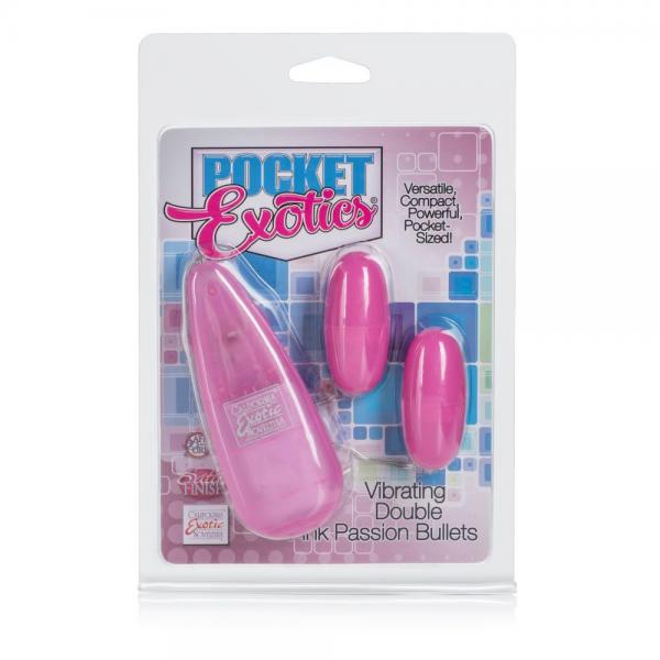 Pocket Exotics Double Pink Passion Bullet Vibrators - SP BOUTIQUE