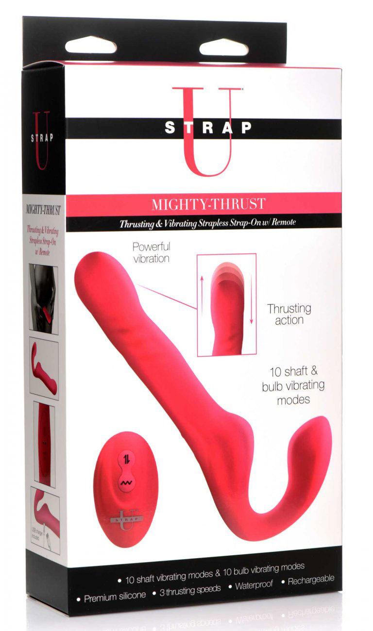 Mighty-Thrust Thrusting and Vibrating Strapless Strap-on With Remote - SP BOUTIQUE