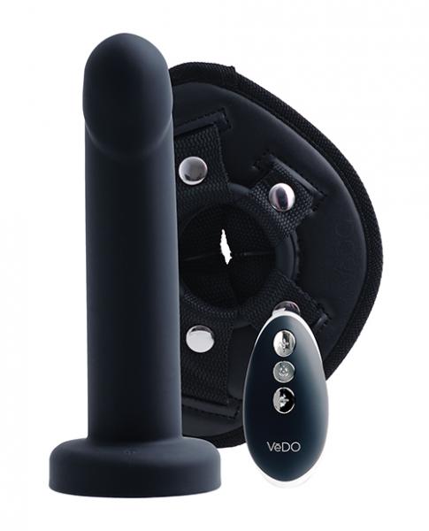 Strapped Silicone Rechargeable Vibrating Strap On with Remote Control - SP BOUTIQUE
