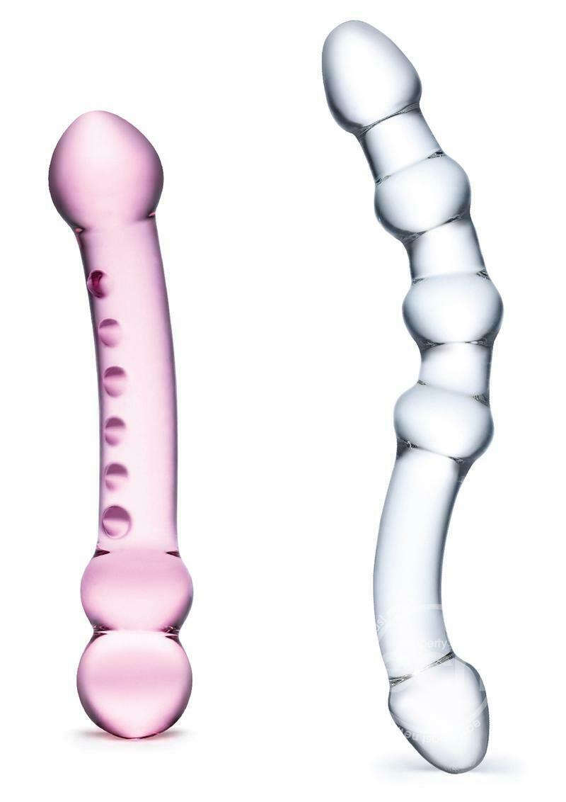 Double Pleasure Glass Dildo Set 2pc - SP BOUTIQUE