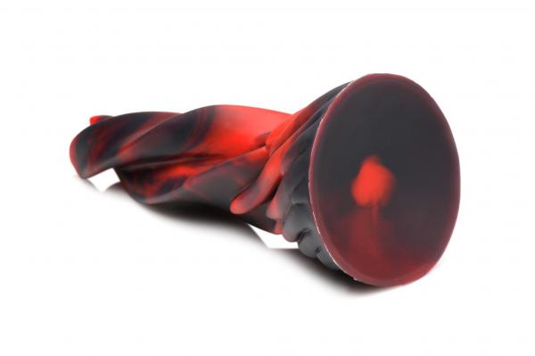 7.4 Inch Twisted Silicone Dildo With Suction Cup Base - Demon Tongues For Fantasy Roleplay - SP BOUTIQUE