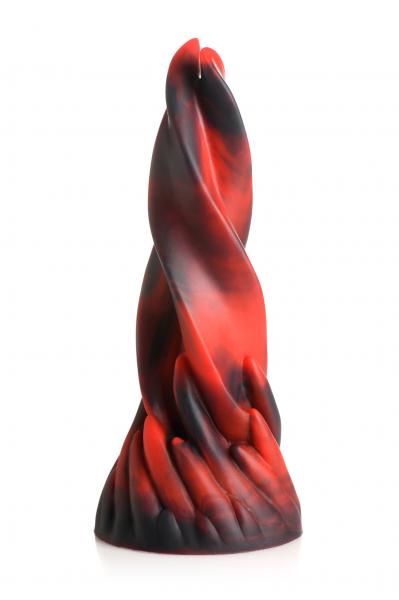 7.4 Inch Twisted Silicone Dildo With Suction Cup Base - Demon Tongues For Fantasy Roleplay - SP BOUTIQUE