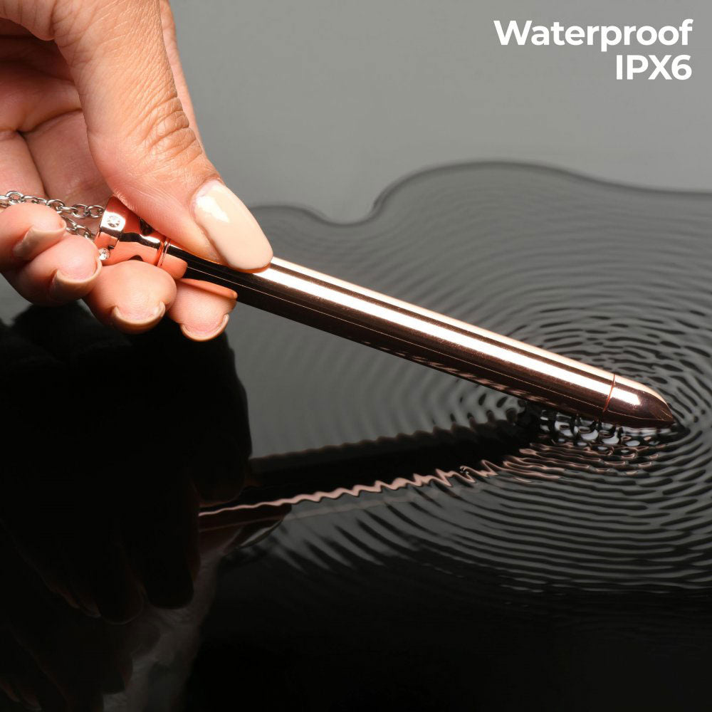 7X Discreet Vibrator Jewelry Necklace, Stainless Steel with Powerful Vibrations & 4 Patterns - SP BOUTIQUE