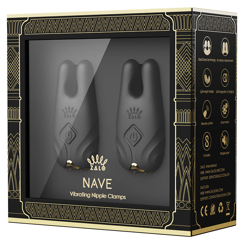 ZALO NAVE Dual Motor Nipple Clamps - App Controlled, 8 Vibration Modes, USB Rechargeable - SP BOUTIQUE