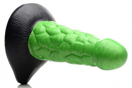 Creature Cocks Radioactive Reptile Silicone Dildo 7.5in - Green - SP BOUTIQUE