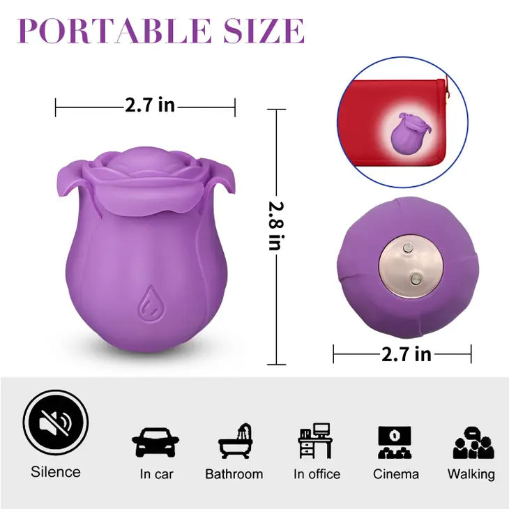Rose Vibrator Clitoral, Nipple, Stimulator Vibe - SP BOUTIQUE