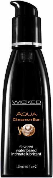 Wicked Aqua Cinnamon Bun 8oz - Water-Based, Paraben-Free Lubricant with Delicious Flavor - SP BOUTIQUE