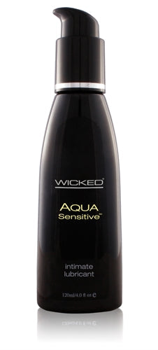 Wicked Aqua Sensitive Water-Based Lubricant 4 Oz - pH Balanced, Hypoallergenic, Glycerin & Paraben Free - SP BOUTIQUE