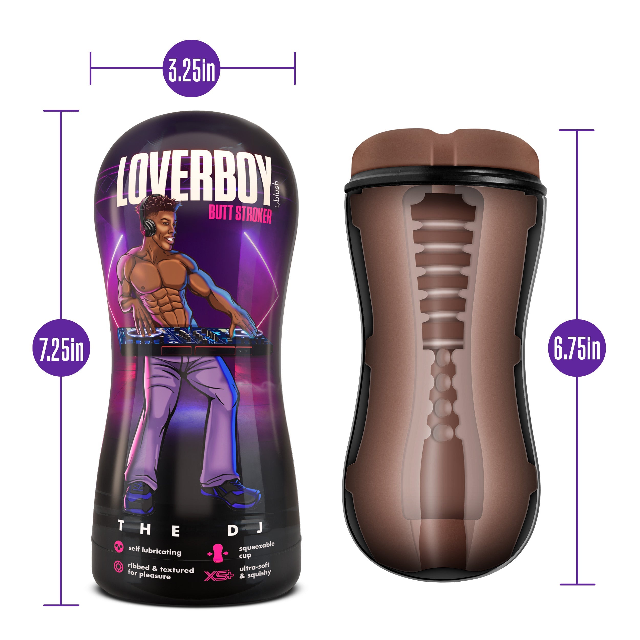 Loverboy - the Dj - Self Lubricating Stroker - Brown - SP BOUTIQUE