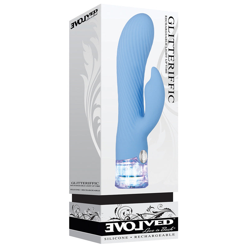 Glitteriffic Blue Rabbit Vibrator - SP BOUTIQUE