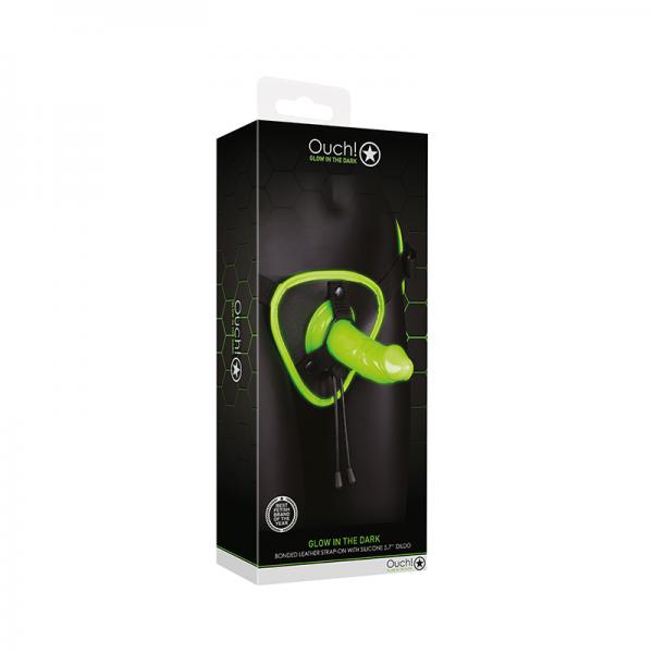 Ouch! Glow Strap-on Harness - Glow In The Dark - Green - SP BOUTIQUE