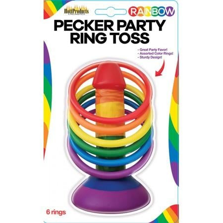 Rainbow Pecker Party Ring Toss Game 6 Rings - SP BOUTIQUE