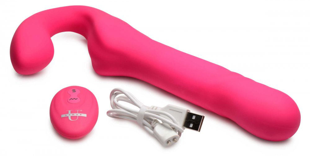 Mighty-Thrust Thrusting and Vibrating Strapless Strap-on With Remote - SP BOUTIQUE