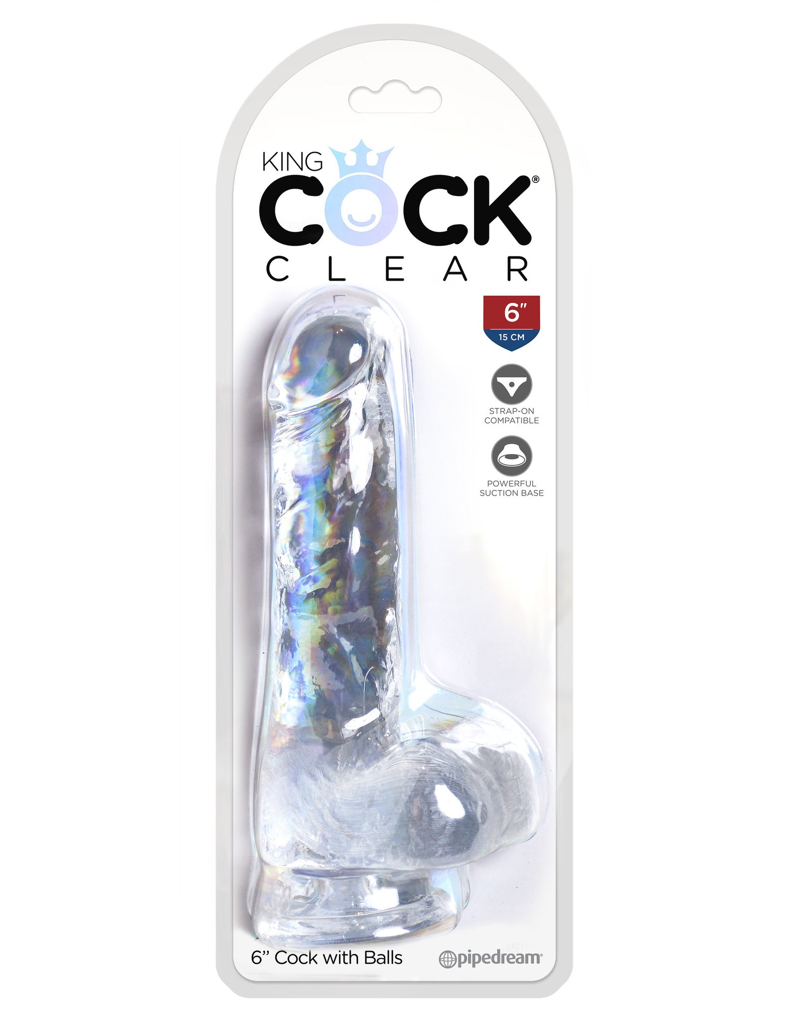 King Cock Clear 6" Cock With Balls - SP BOUTIQUE