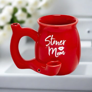 Stoner Mom Mug - Red With White Logo FASHIONCRAFT