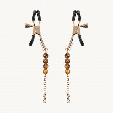 Sincerely Amber Beaded Nipple Clamp - SP BOUTIQUE