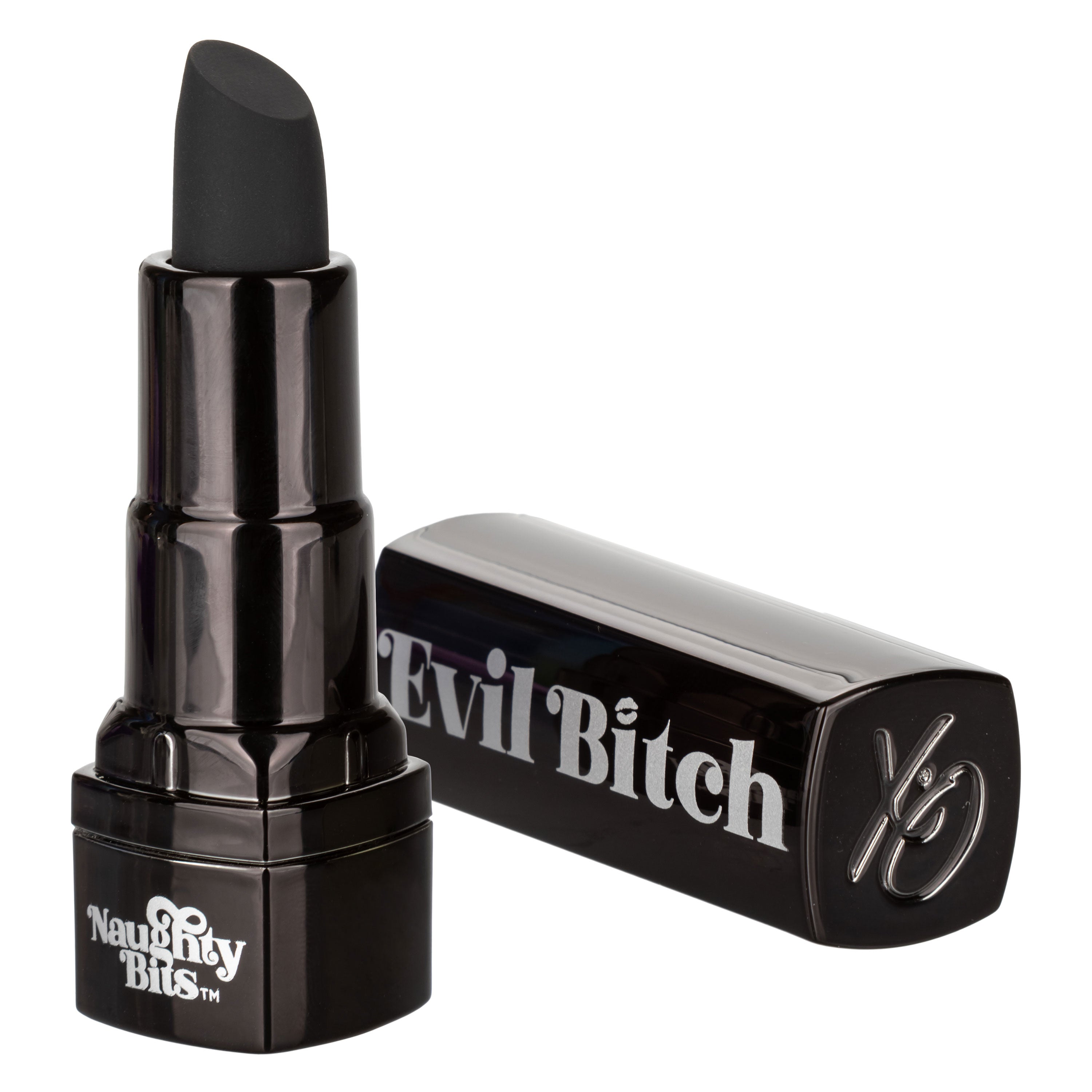 Naughty Bits Evil Bitch Lipstick Vibrator - Black SP BOUTIQUE