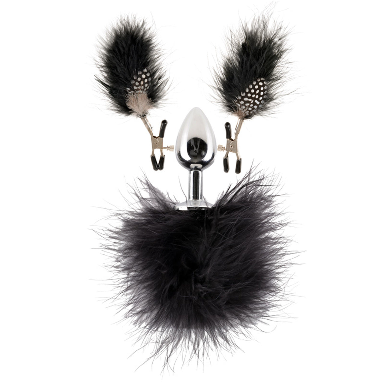 Fetish Fantasy Series Limited Edition Feather Nipple Clamps & Butt Plug - SP BOUTIQUE