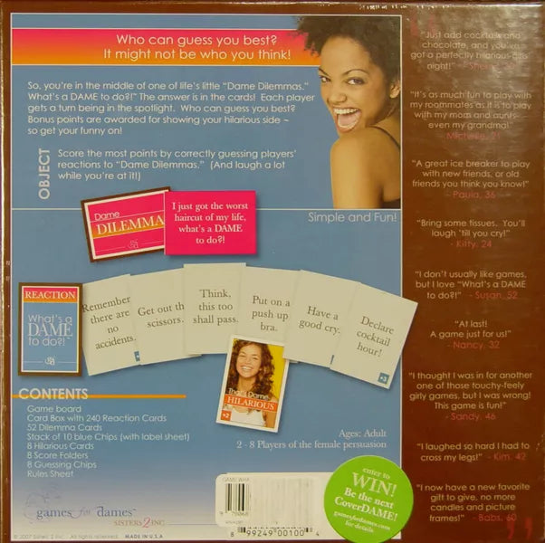 What’s A Dame To Do?!™ – Hilarious Social Board Game for Women to Spark Fun Conversations - SP BOUTIQUE