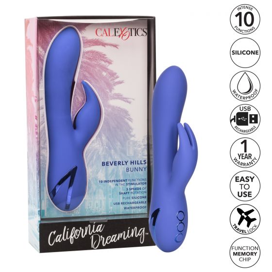 California Dreaming Beverly Hills Bunny Vibrator - 10 Vibration Modes & G-Spot Rotation - SP BOUTIQUE