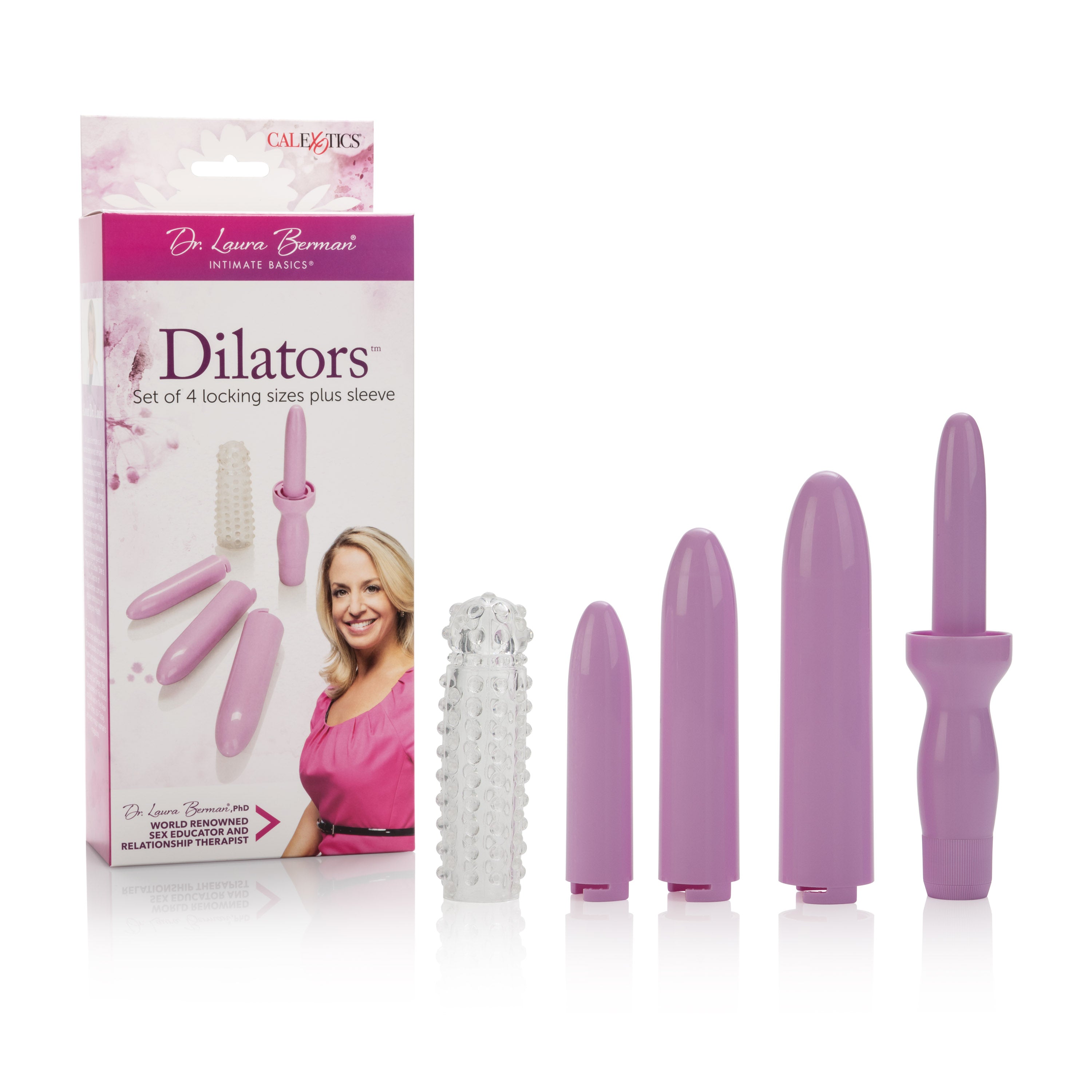 Dr. Laura Berman Intimate Basics - Dilator Set Purple Dilator with 4 Sizes & Sleeve - SP BOUTIQUE