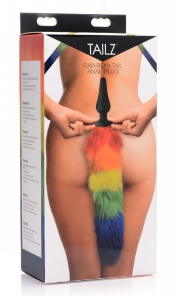Tailz Rainbow Tail Silicone Butt Plug - SP BOUTIQUE