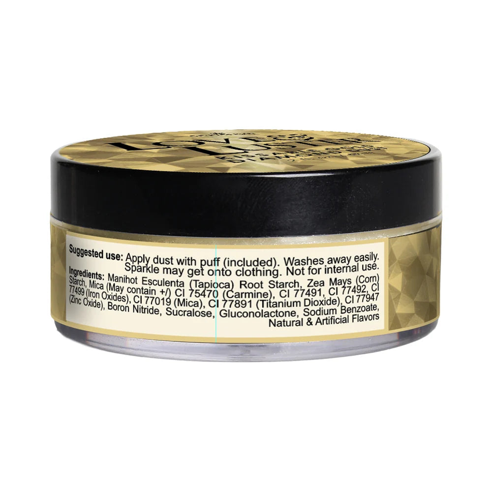 Sensuva Love &amp; Luster Kissable Diamond Dust 2 oz. Jar Gold