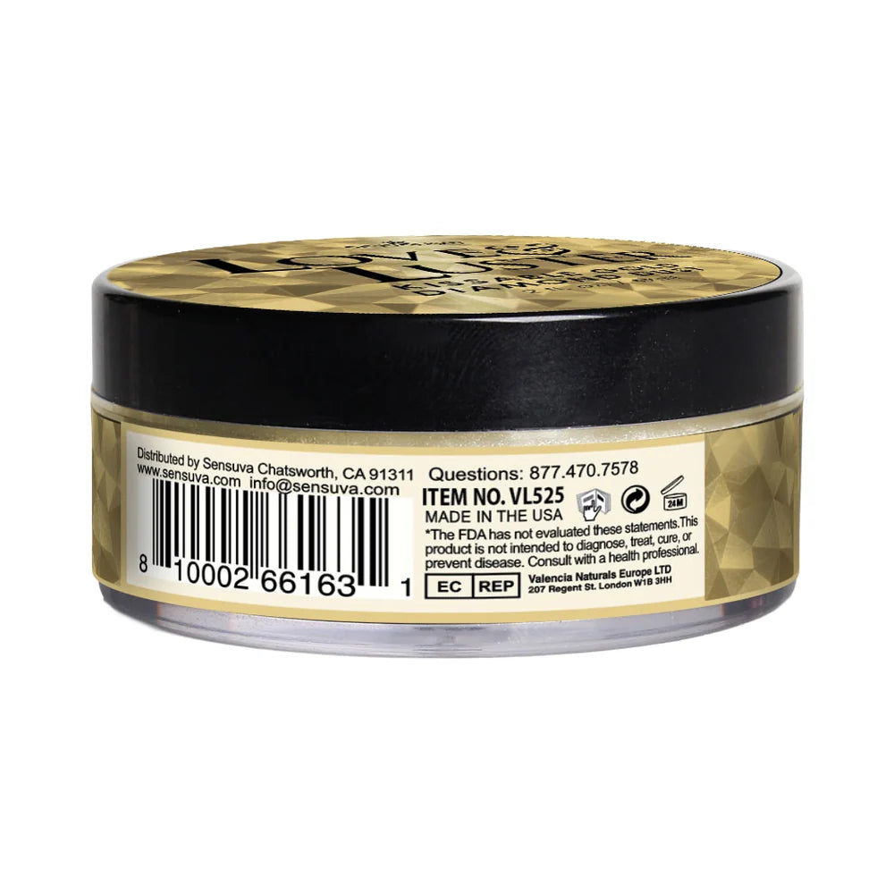 Sensuva Love &amp; Luster Kissable Diamond Dust 2 oz. Jar Gold