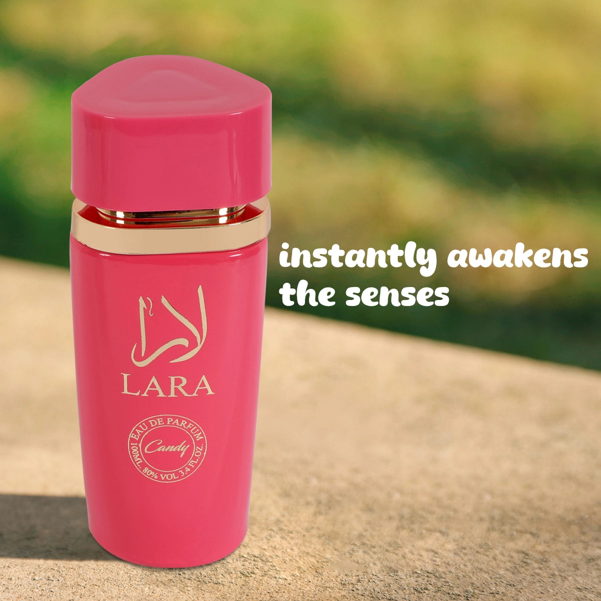 Elegant packaging of Lara Candy Spray Perfume Eau De Parfum for Women - the perfect long-lasting perfume that embodies sophistication and femininity.