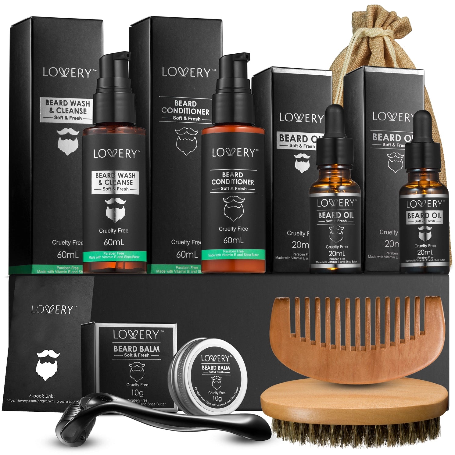 Mens Christmas Gifts, Beard Grooming &amp; Growth Trimming Kit SP BOUTIQUE