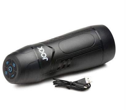 Jock 9X Sucking Vibrating Masturbator - 3 Speeds, Multi-Textured Tunnel, Rechargeable - SP BOUTIQUE