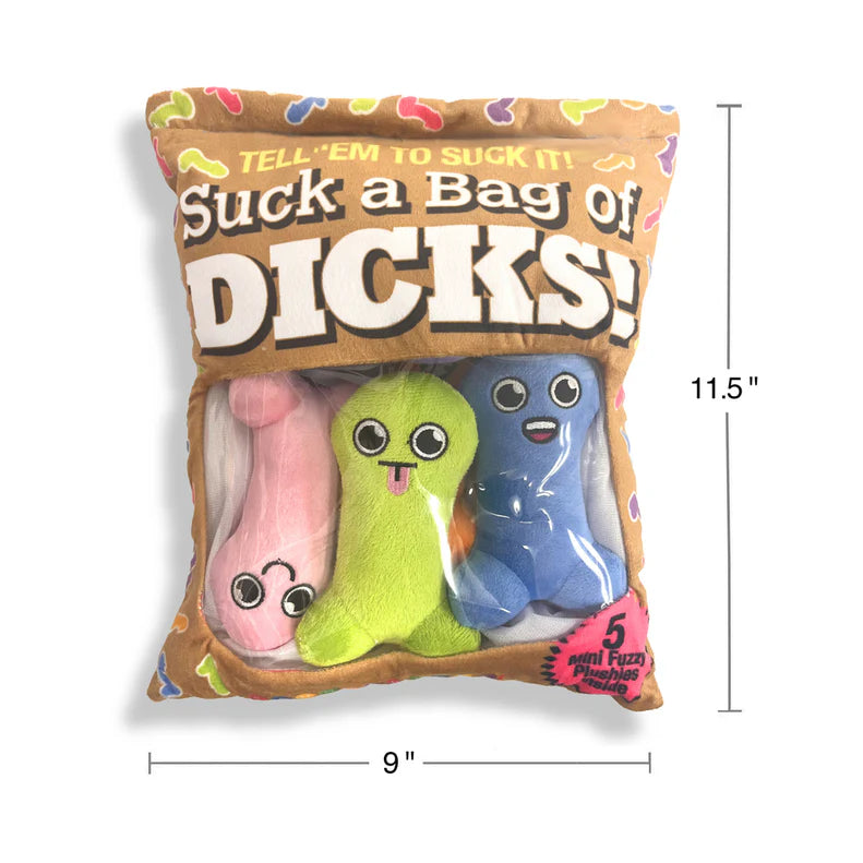 Suck a Bag of Dicks Plushy Pillow with 5 Dicks LITTLE GENIE